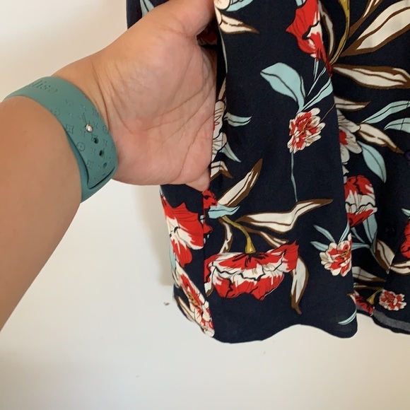 EXPRESS FLORAL SUMMER WOMEN LONG TOP SIZE S-M - Picture 5 of 7